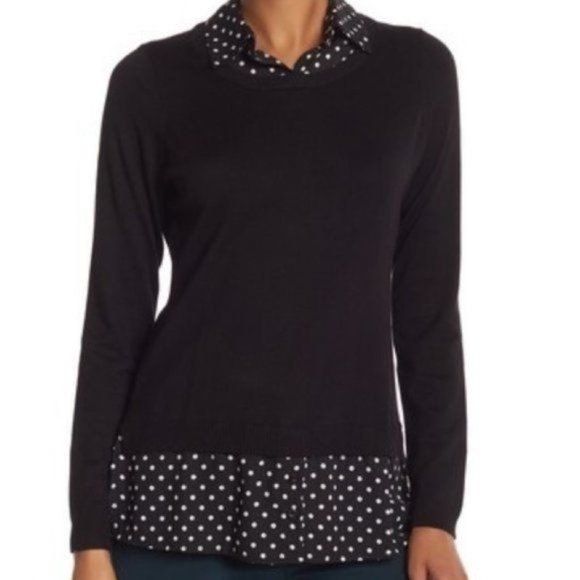 Adrianna Papell Twofer Sweater Satin 